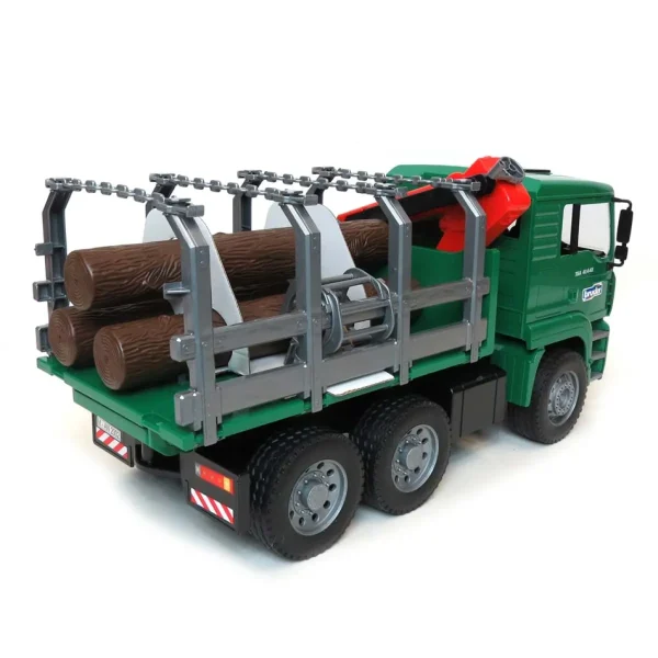 Manufacturer_Bruder Toys Logging Trucks<1/16 TG 410A Logging Truck w/Crane & 3 logs by Bruder