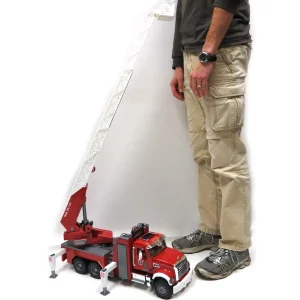 Outback Toys Emergency Vehicles<1/16th Mack Granite Fire Engine w/ Extendable Ladder & Hard Hat by Bruder