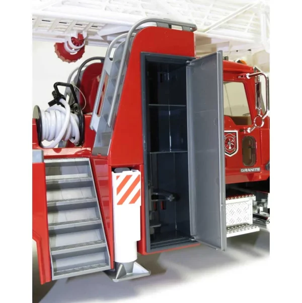 Outback Toys Emergency Vehicles<1/16th Mack Granite Fire Engine w/ Extendable Ladder & Hard Hat by Bruder