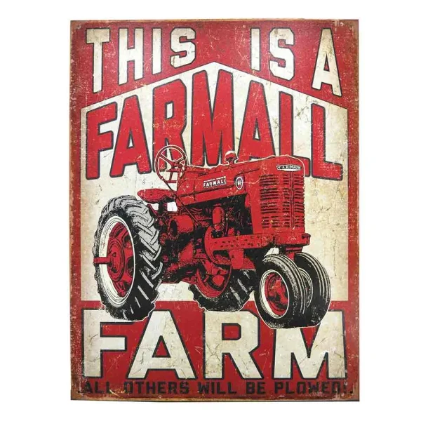 Outback Toys Branded Signs<This is a Farmall FARM Tin sign