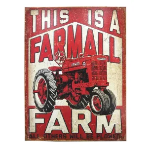 Outback Toys Branded Signs<This is a Farmall FARM Tin sign