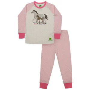 Outback Toys John Deere<Toddler John Deere Mama & Foal Polka Dots Pajama Set