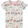 Outback Toys John Deere<Toddler John Deere White & Pink Farm Elements Short Sleeve Pajama Set