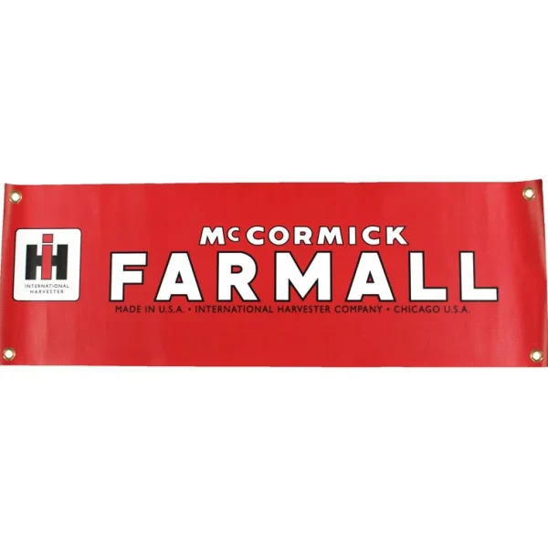 Outback Toys Outdoor<Vintage International Harvester McCormick Farmall Logo 30in x 10in Vinyl Banner