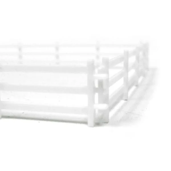 Manufacturer_Standi Toys Standi Toys<1/64 White 3 Rail Fence 6in Sections, 6 Pack