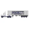 Manufacturer_DCP by First Gear Box Trucks & Trailers<1/64 White & Blue Ford LN9000 with 40' Tri-Axle Van Trailer, Ansett, DCP by First Gear