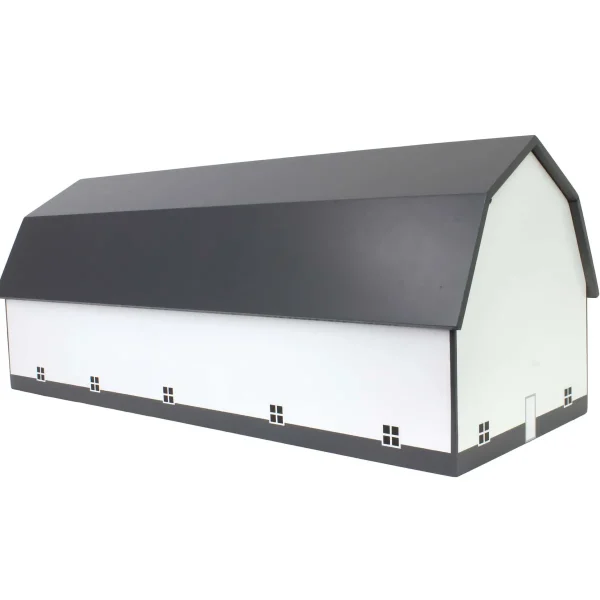 Outback Toys Wooden Barns & Large Accessories<1/64 White & Gray 60ft x 120ft Wooden Dairy Barn with Milk House