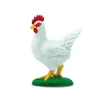 Outback Toys Play Animals & Accessories<White Chicken with Red Comb on Grass by Safari Ltd