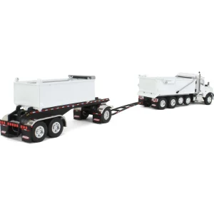 Manufacturer_DCP by First Gear Dump Trucks<1/64 White Kenworth T880 Rogue Dump w/ Rogue Transfer Dump Trailer, DCP by First Gear