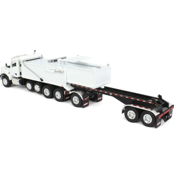 Manufacturer_DCP by First Gear Dump Trucks<1/64 White Kenworth T880 Rogue Dump w/ Rogue Transfer Dump Trailer, DCP by First Gear