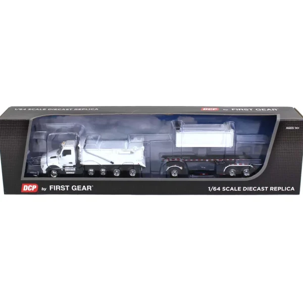 Manufacturer_DCP by First Gear Dump Trucks<1/64 White Kenworth T880 Rogue Dump w/ Rogue Transfer Dump Trailer, DCP by First Gear