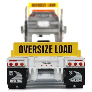 Manufacturer_Diecast Masters Lowboys & Flatbeds<1/50 White Kenworth T880 SBFA with White Trail King TK120 HDG Lowboy Trailer