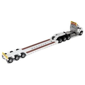 Manufacturer_Diecast Masters Lowboys & Flatbeds<1/50 White Kenworth T880 SBFA with White Trail King TK120 HDG Lowboy Trailer