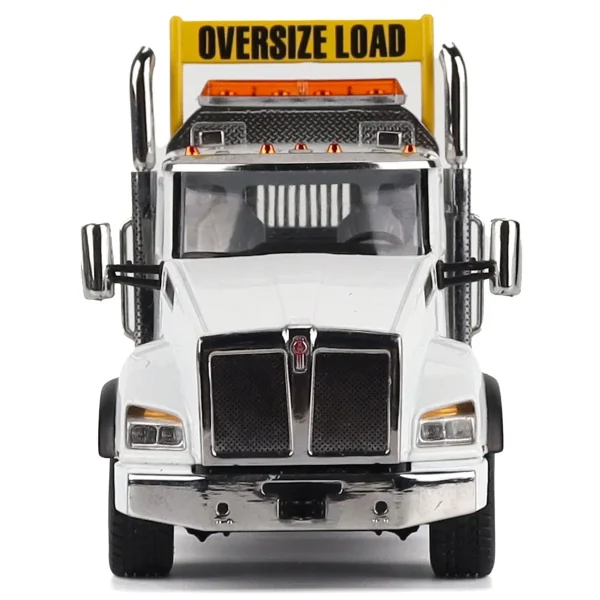 Manufacturer_Diecast Masters Lowboys & Flatbeds<1/50 White Kenworth T880 SBFA with White Trail King TK120 HDG Lowboy Trailer