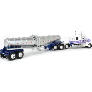 Manufacturer_DCP by First Gear Tanker Trucks<1/64 White Kenworth W900L with Polar Deep Drop Trailer, Owner Operator, DCP by First Gear