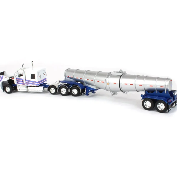 Manufacturer_DCP by First Gear Tanker Trucks<1/64 White Kenworth W900L with Polar Deep Drop Trailer, Owner Operator, DCP by First Gear