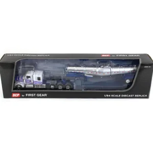Manufacturer_DCP by First Gear Tanker Trucks<1/64 White Kenworth W900L with Polar Deep Drop Trailer, Owner Operator, DCP by First Gear