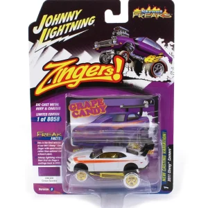 Manufacturer_Auto World Cars & Suvs<White Lightning ~ 1/64 Johnny Lightning Street Freaks 2022 2B - 2011 Chevrolet Camaro, Zingers