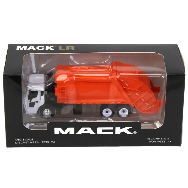 Manufacturer_First Gear, Inc. Tow & Straight Trucks<1/87 White Mack LR with Orange McNeilus Meridian Rear Loader by First Gear