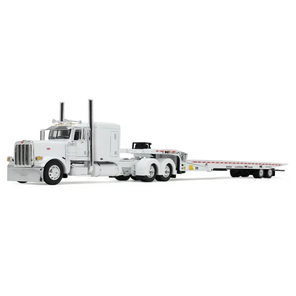 Manufacturer_DCP by First Gear Lowboys & Flatbeds<1/64 White Peterbilt 389 with Landoll 440B-50CA Traveling Axle Trailer, DCP by First Gear