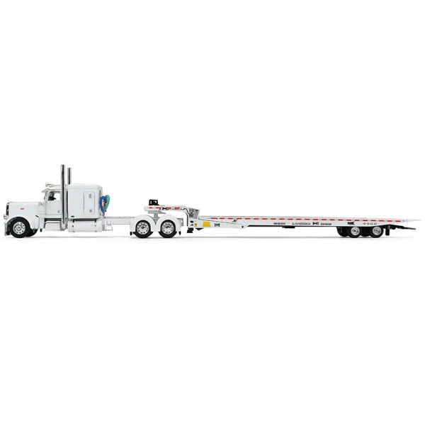 Manufacturer_DCP by First Gear Lowboys & Flatbeds<1/64 White Peterbilt 389 with Landoll 440B-50CA Traveling Axle Trailer, DCP by First Gear