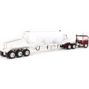 Manufacturer_DCP by First Gear Tanker Trucks<1/64 White-Freightliner Cabover w/ Tri-Axle Pneumatic Tanker, Maroon & White, DCP by First Gear