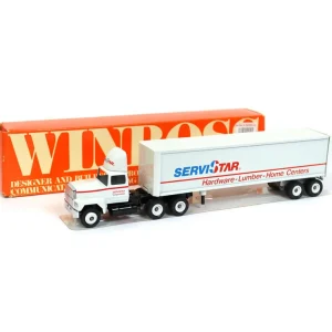 Manufacturer_WINROSS Box Trucks & Trailers<1/64 Winross Ford Truck with Box Trailer, ServiStar Hardware Stores.