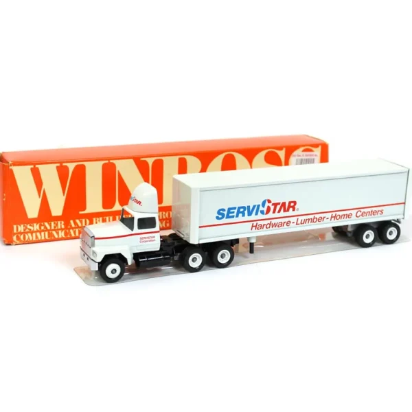Manufacturer_WINROSS Box Trucks & Trailers<1/64 Winross Ford Truck with Box Trailer, ServiStar Hardware Stores.