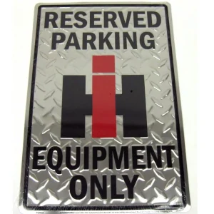 Outback Toys Branded Signs<12 x 18 Diamond Tin sign RESERVED PARKING IH EQUIPMENT ONLY