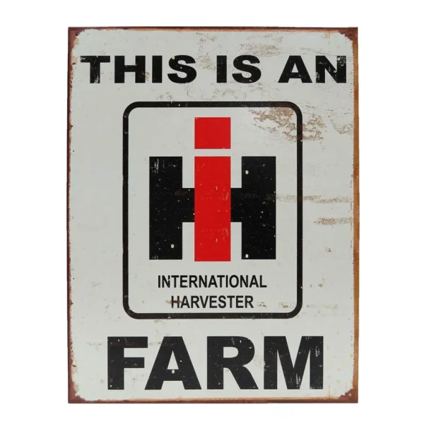 Outback Toys Branded Signs<12x16 IH This is an IH Farm Tin Sign