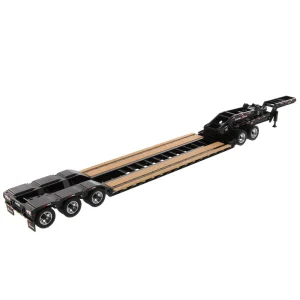 Manufacturer_Diecast Masters Lowboys & Flatbeds<1/50 XL 120 Low-Profile HDG Lowboy Trailer (Outrigger Style) with 2 Boosters and Jeep