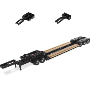 Manufacturer_Diecast Masters Lowboys & Flatbeds<1/50 XL 120 Low-Profile HDG Lowboy Trailer (Outrigger Style) with 2 Boosters and Jeep