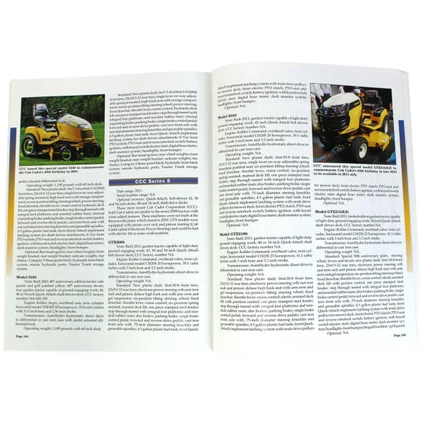 Outback Toys Books, Calendars & Dvds<50 Years of Cub Cadet 108 Page Paperback Book