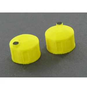 Outback Toys 3D Print & Small Accessories<1/64 Yellow Bulk Fluid Tank w/ Black Lid, 2 Pack, 3D Printed