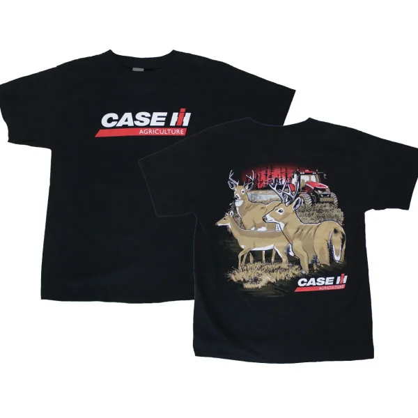 Outback Toys Case Ih & Ji Case<YOUTH Case IH Magnum in Field Black Short Sleeve T-shirt