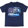 Outback Toys New Holland & Ford<Youth Ford FW-30 with Wing Disk Navy Short Sleeve T-Shirt