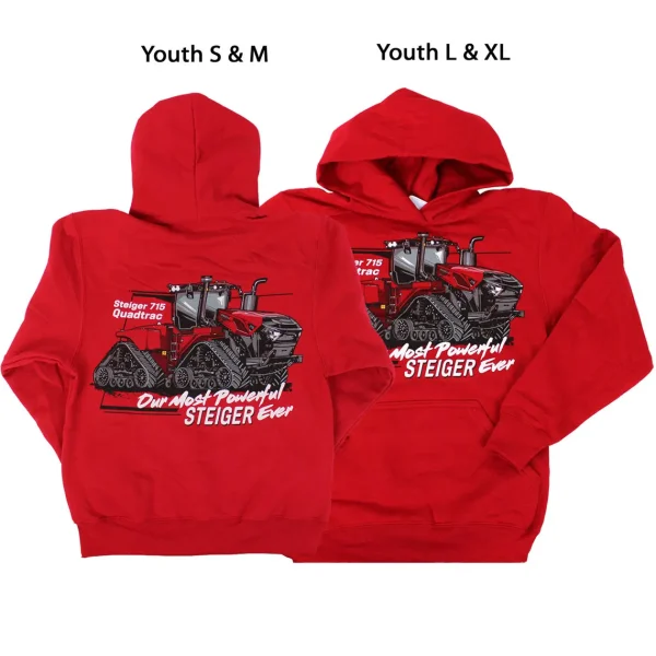 Outback Toys Case Ih & Ji Case<Youth Steiger 715 Quadtrac Hooded Sweatshirt
